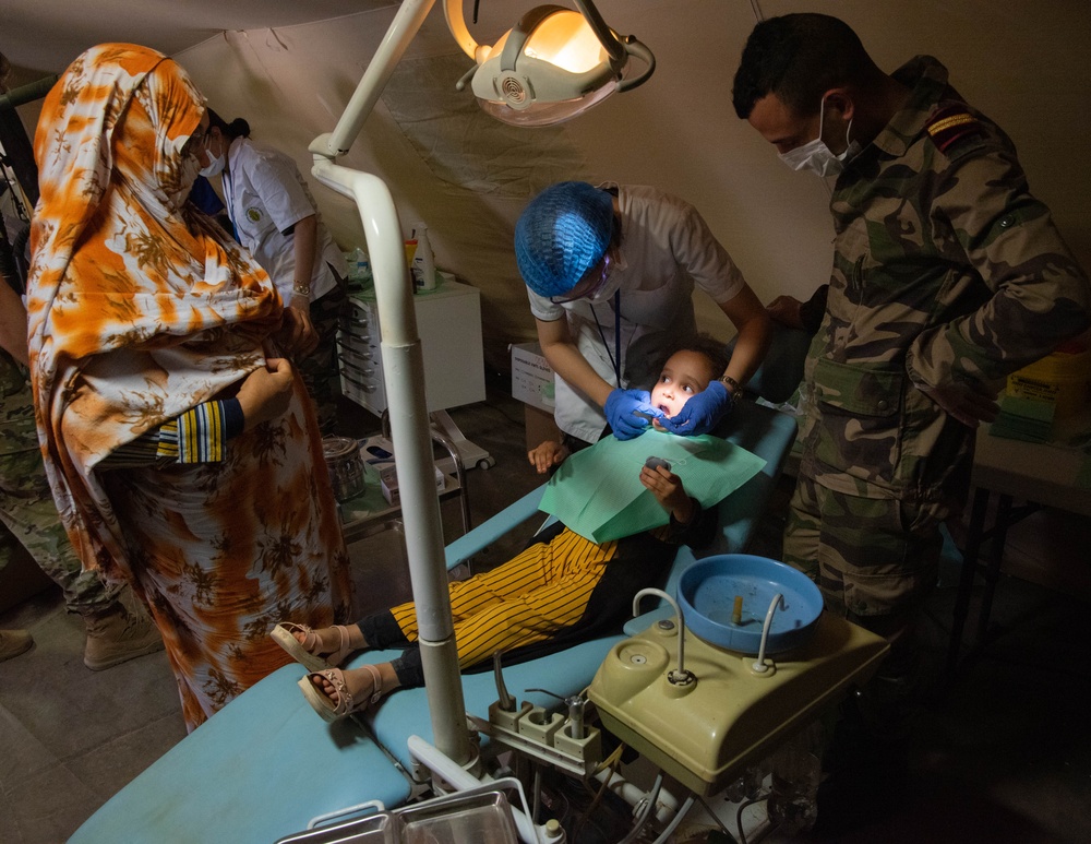 The 151st Medical Group from Utah Air National Guard conducts operations at HCA field hospital during African Lion 2023