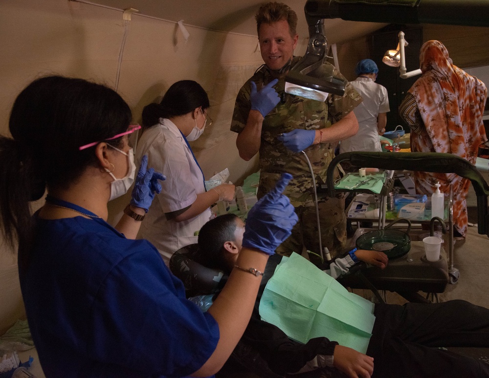 The 151st Medical Group from Utah Air National Guard conducts operations at HCA field hospital during African Lion 2023