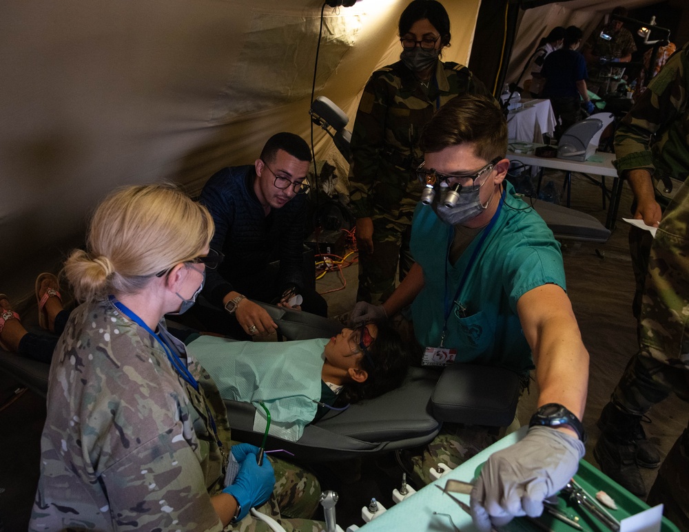 The 151st Medical Group from Utah Air National Guard conducts operations at HCA field hospital during African Lion 2023