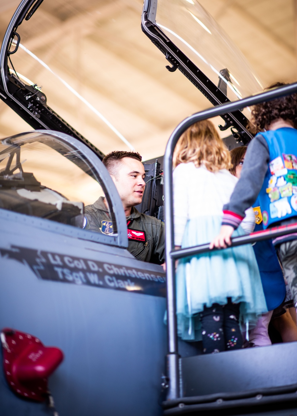 Local Girl Scouts tour 142nd Wing, donate cookies to Guardsmen