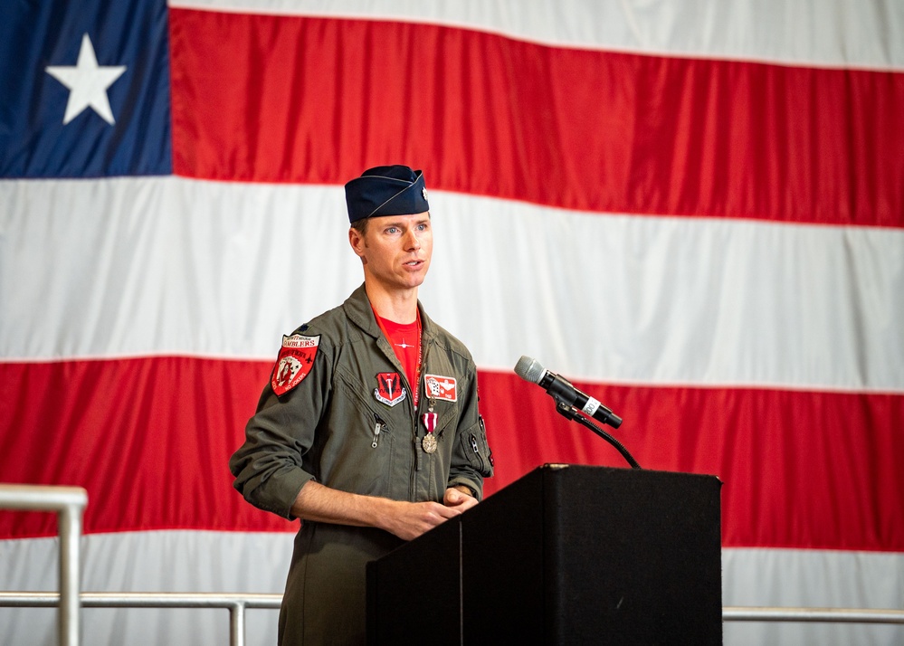 77th Fighter Squadron conducts change of command ceremony