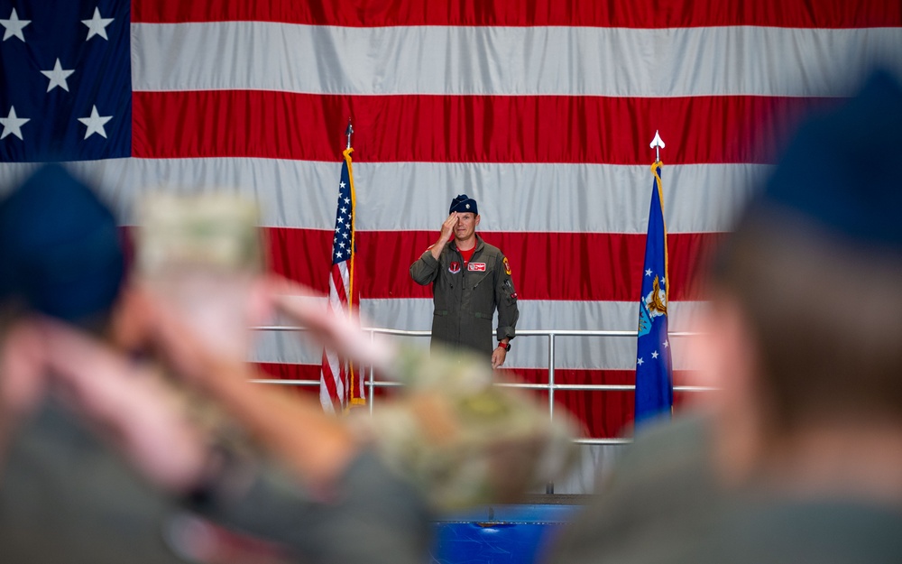 77th Fighter Squadron conducts change of command ceremony