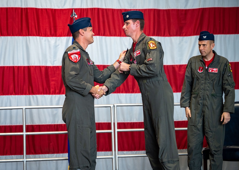 77th Fighter Squadron conducts change of command ceremony