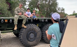 Seabees participate in Touch-a-Truck at Moorpark City Library.