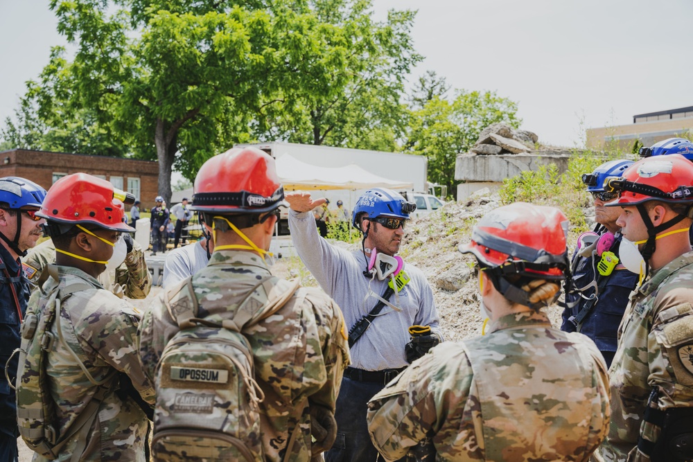 Indiana Task Force 1 Train with Indiana Guardsmen and at Homeland Defender 2023