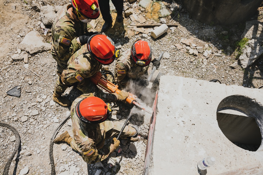 Indiana Task Force 1 Train with Indiana Guardsmen and at Homeland Defender 2023