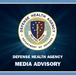 Defense Health Agency Media Advisory