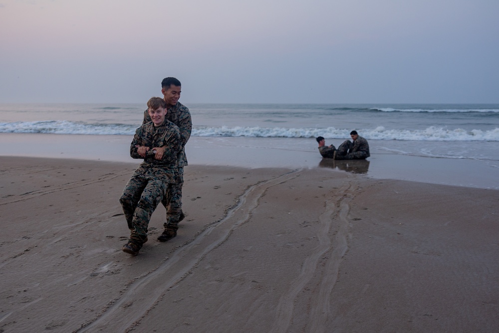 Building Bonds and Strength: Marines with the 26th MEU Train Together on the Beach