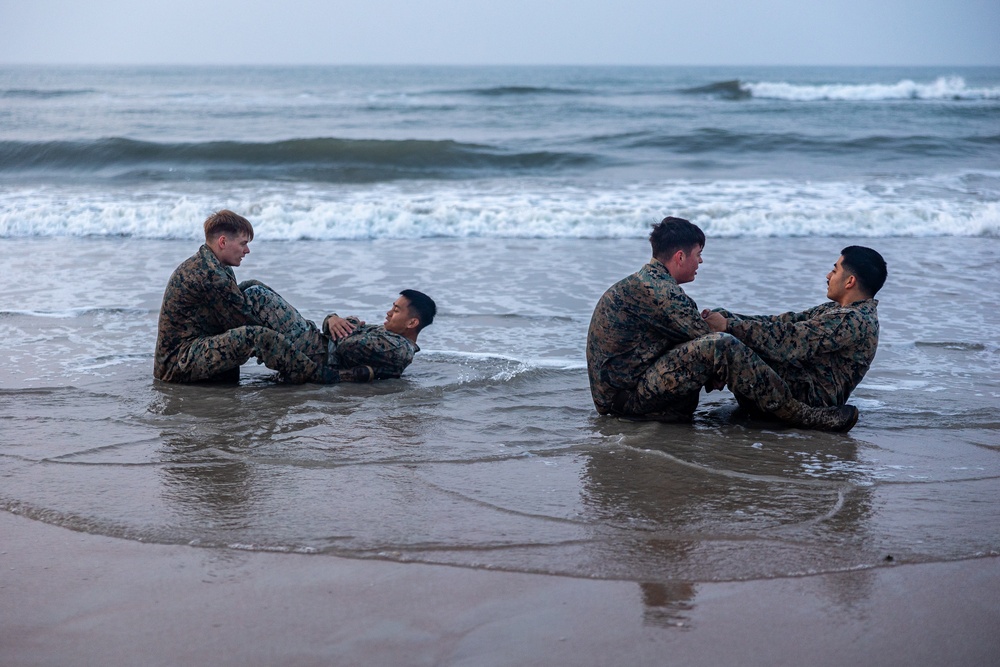 Building Bonds and Strength: Marines with the 26th MEU Train Together on the Beach