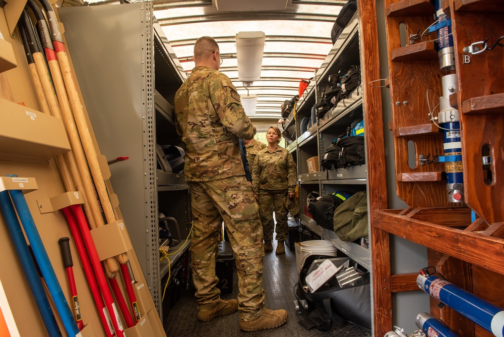 Inside the 176th USAR Trailer