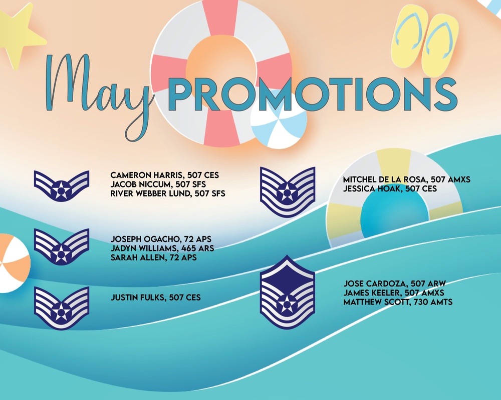 507th Air Refueling Wing May Enlisted Promotions