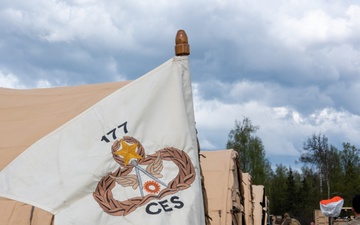 177th CES Flag Flying Tall and Proud