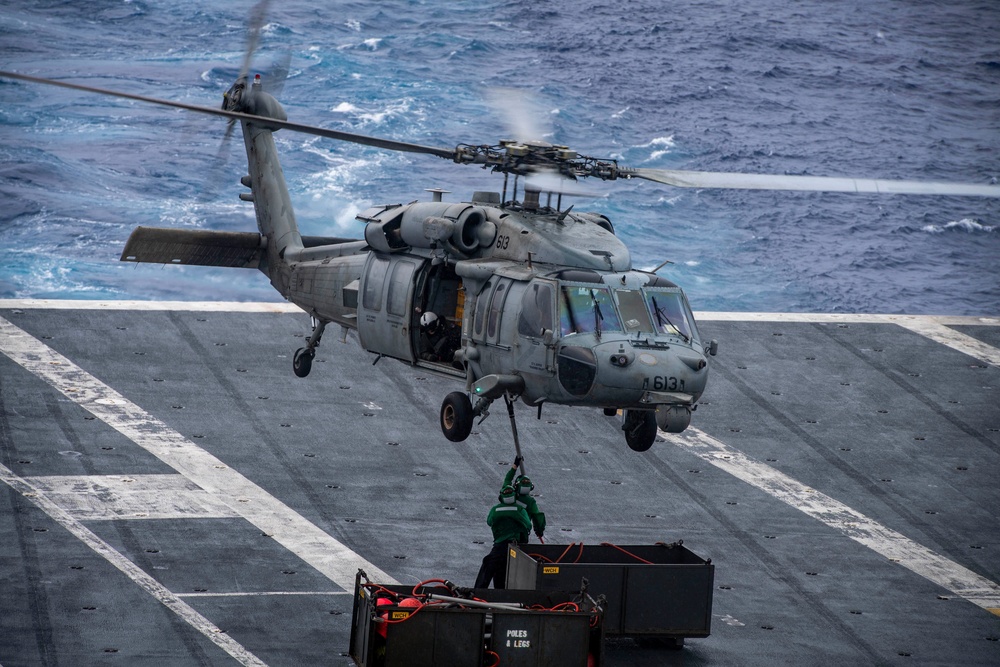 Nimitz Conducts A Vertical Replenishment