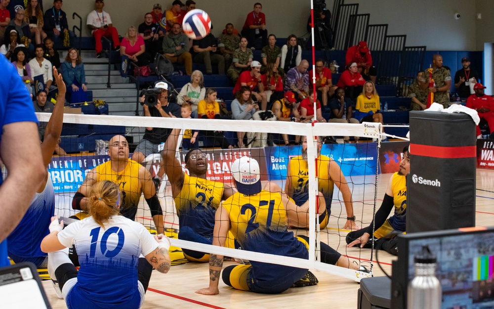 Team Navy Competes in the Volleyball Event During 2023 DoD Warrior Games Challenge