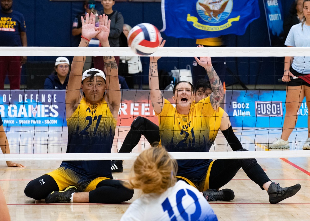 Team Navy Competes in the Volleyball Event During 2023 DoD Warrior Games Challenge