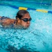 Army Reserve 1st Lt. Jessica Romero swims