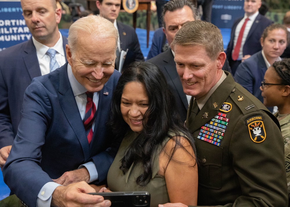 President Biden, First Lady visit Fort Liberty to announce Executive Order to help military families.