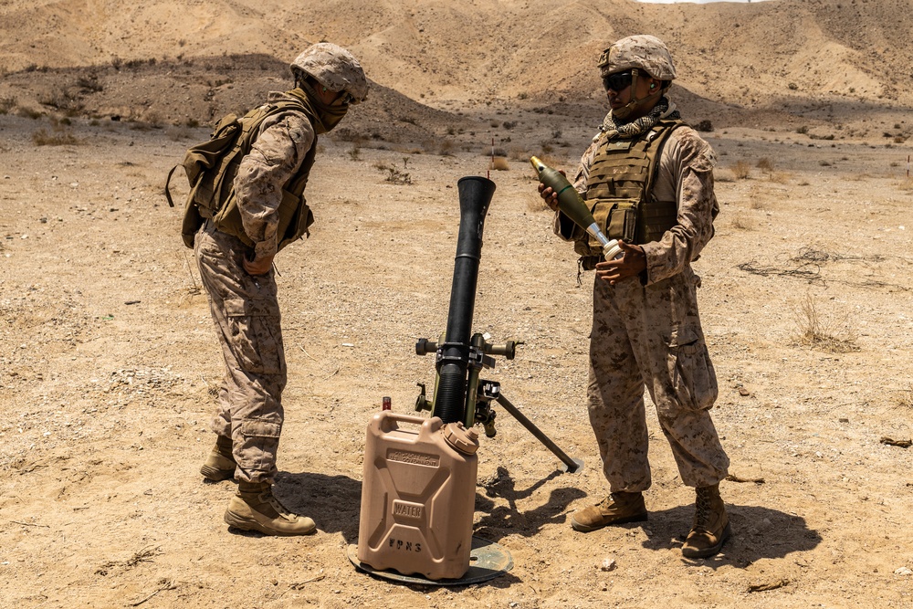 ITX 4-23 Weapons Company, 1st Battalion, 23D Marine Regiment conducts Mortar Range