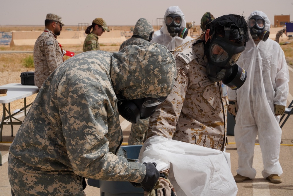 378th Emergency Management Airmen hold joint training with Royal Saudi Air Force