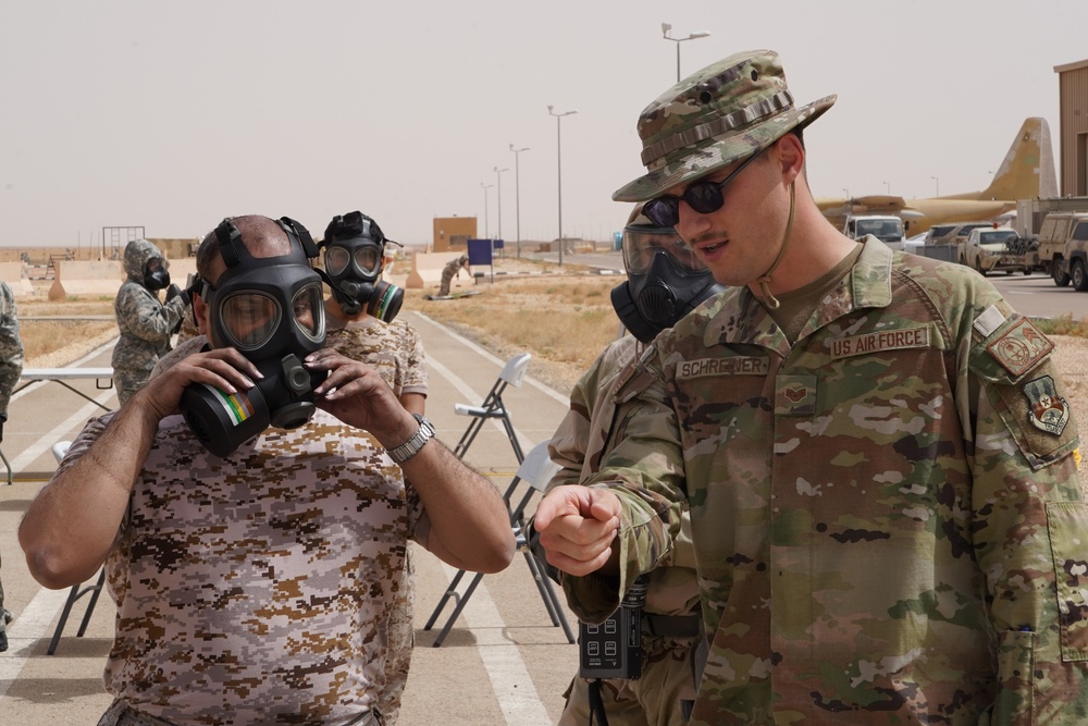 378th Emergency Management Airmen hold joint training with Royal Saudi Air Force