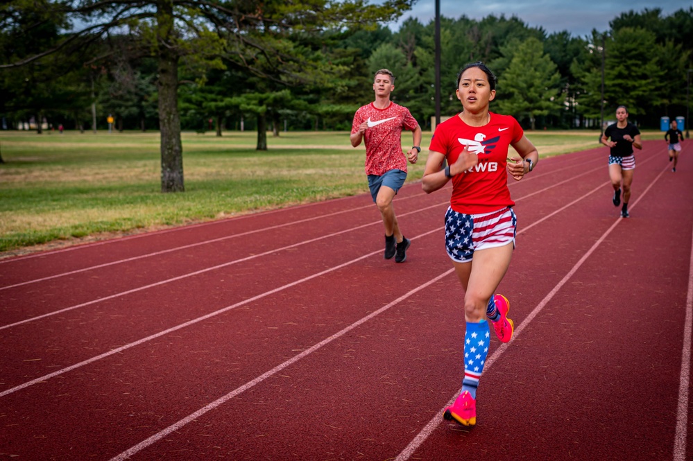 Army Reserve Sgt. Christine Won runs