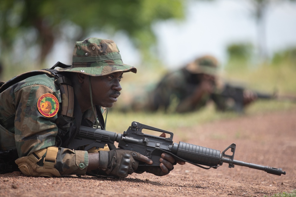 U.S. Army and Ghana Armed Forces conduct combat training during African Lion 2023