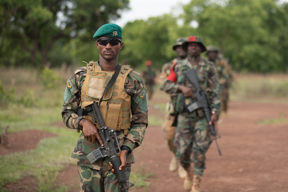 U.S. Army and Ghana Armed Forces conduct combat training during African Lion 2023