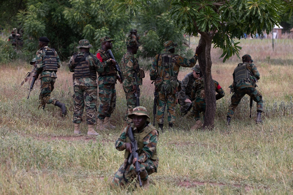 U.S. Army and Ghana Armed Forces conduct combat training during African Lion 2023