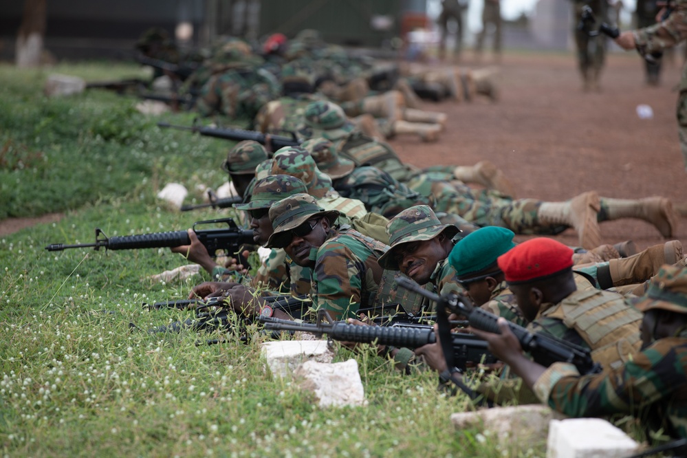 U.S. Army and Ghana Armed Forces conduct combat training during African Lion 2023