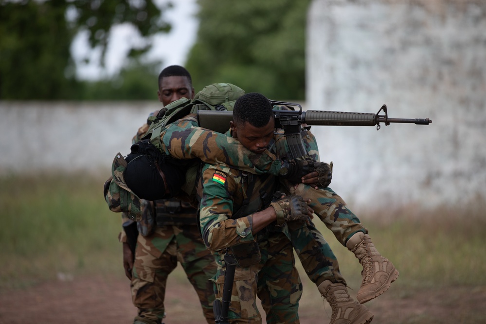 U.S. Army and Ghana Armed Forces conduct combat training during African Lion 2023