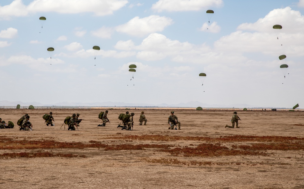 173rd Infantry Brigade Combat Team participates in a Joint Airborne Exercise with Members of the Moroccan Military