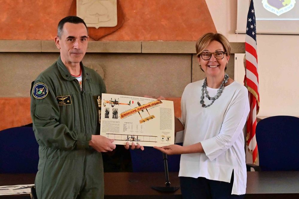 Professor Andrea Maggi visits Aviano Air Base