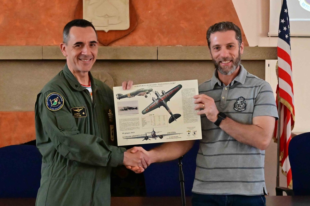 Professor Andrea Maggi visits Aviano Air Base