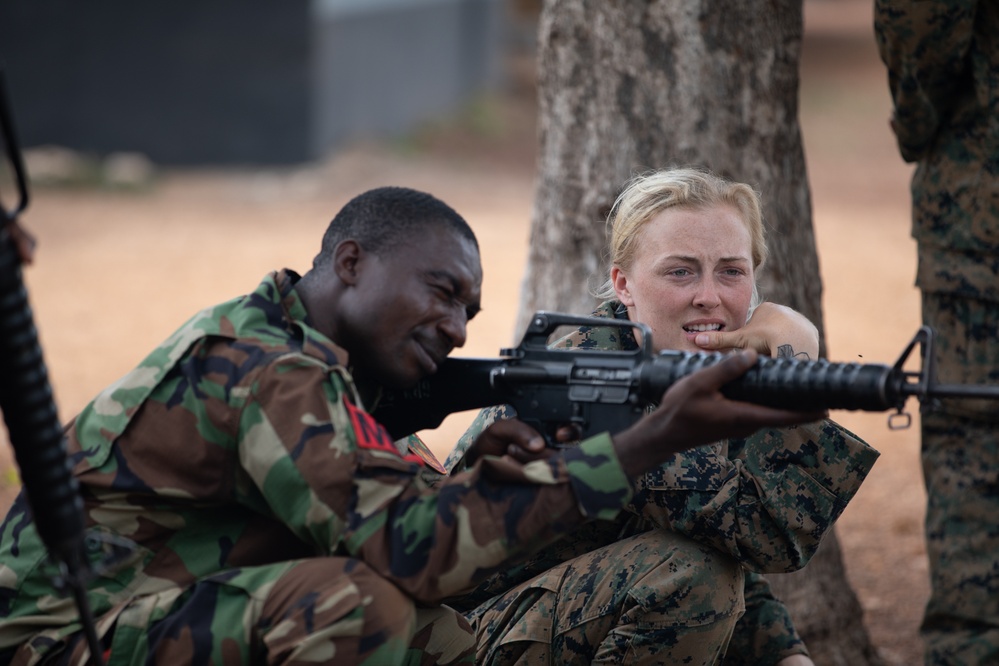 U.S. Army and Ghana Armed Forces conduct combat training during African Lion 2023