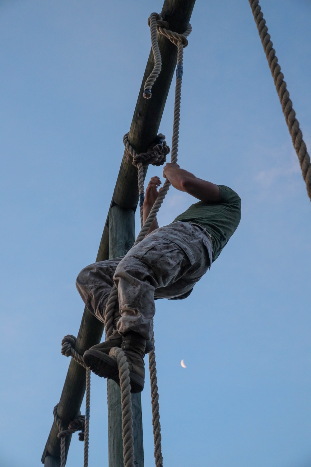 OCS Candidates Conduct the Obstacle Course