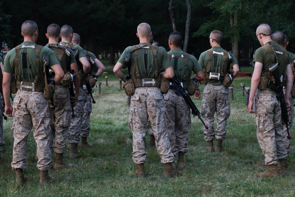 OCS Candidates Form Up to Get Ready for the Endurance Course