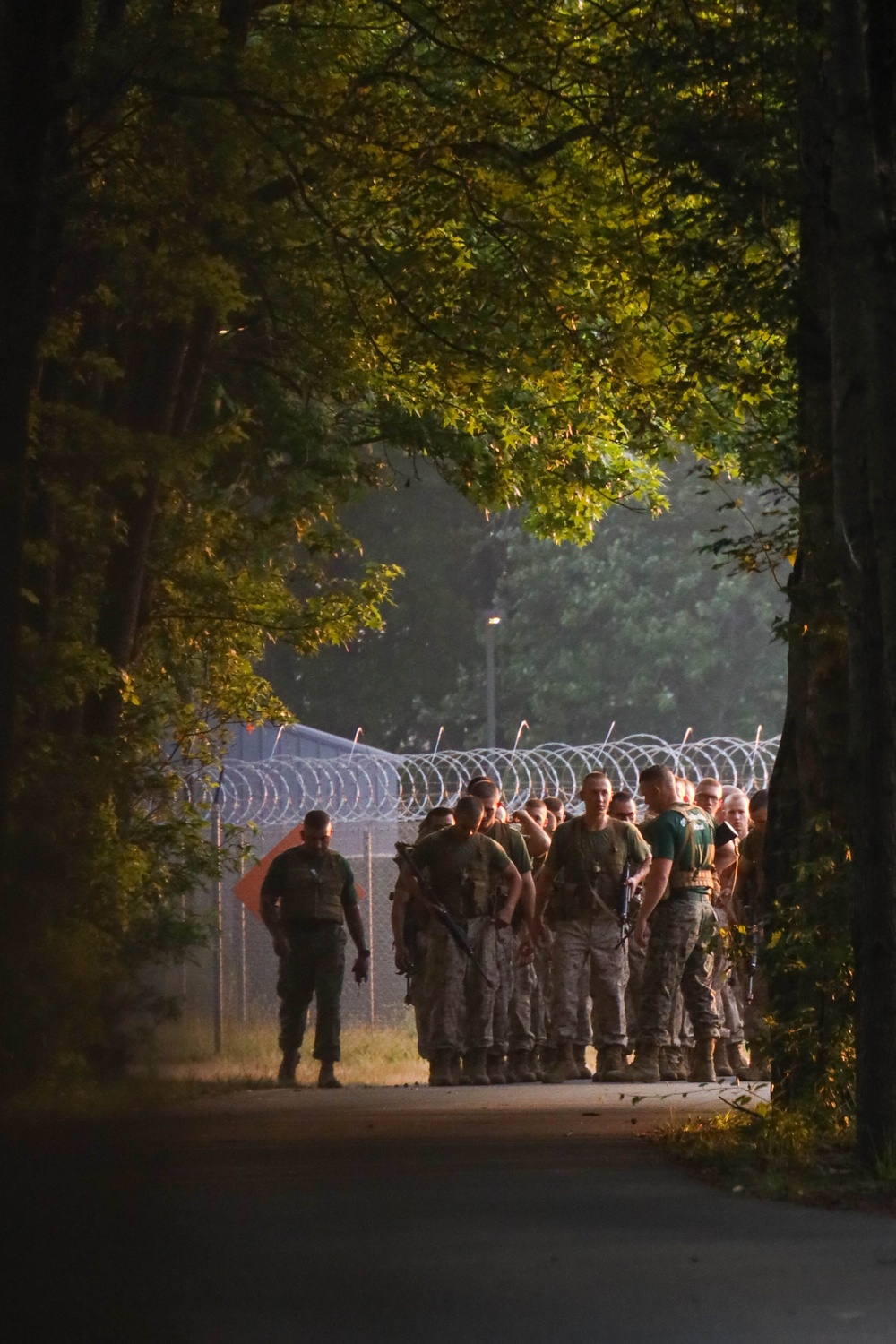 OCS Candidates Run to the Endurance Course