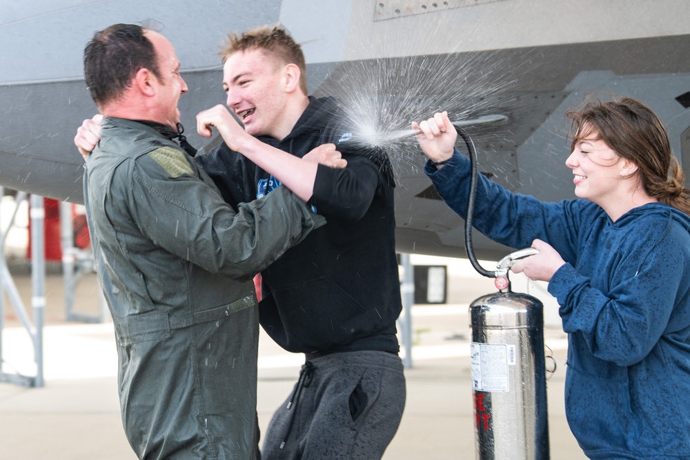 Lt. Col. Frodsham performs Fini Flight before retirement