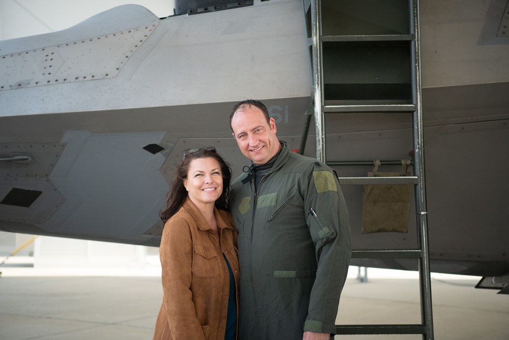 Lt. Col. Frodsham performs Fini Flight before retirement