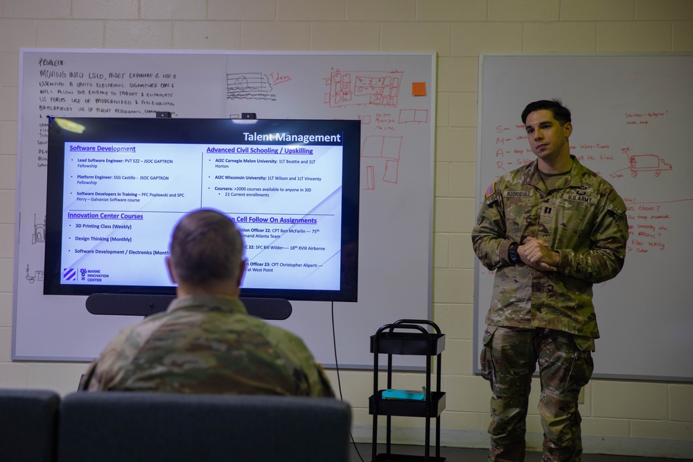 Brig. Gen. Charles T. Lombardo visits the Marne Innovation Center