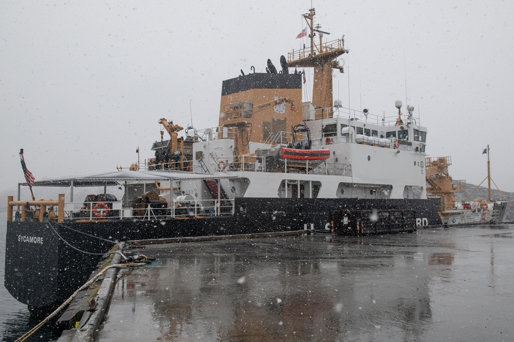 U.S. Coast Guard Cutter Sycamore crew arrives in Nuuk, Greenland