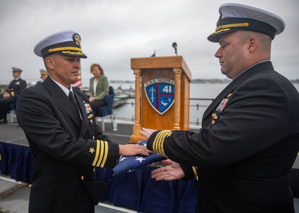 Captain Paul Lashmet Retirement Aboard Midway