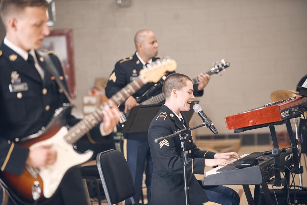 42nd Infantry Division Band rock and roll ensemble performs