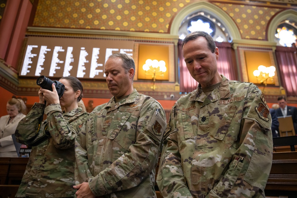 CT Air Guard Chaplain recites prayer for Connecticut General Assembly