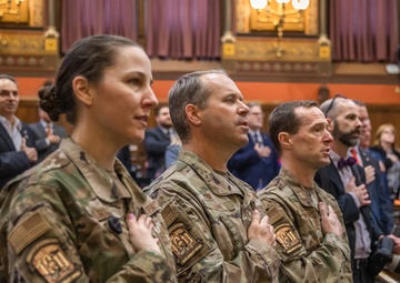 CT Air Guard Chaplain recites prayer for Connecticut General Assembly