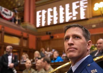 CT Air Guard Chaplain recites prayer for Connecticut General Assembly