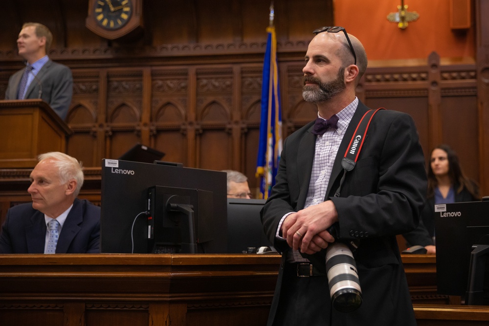 CT Air Guard Chaplain recites prayer for Connecticut General Assembly