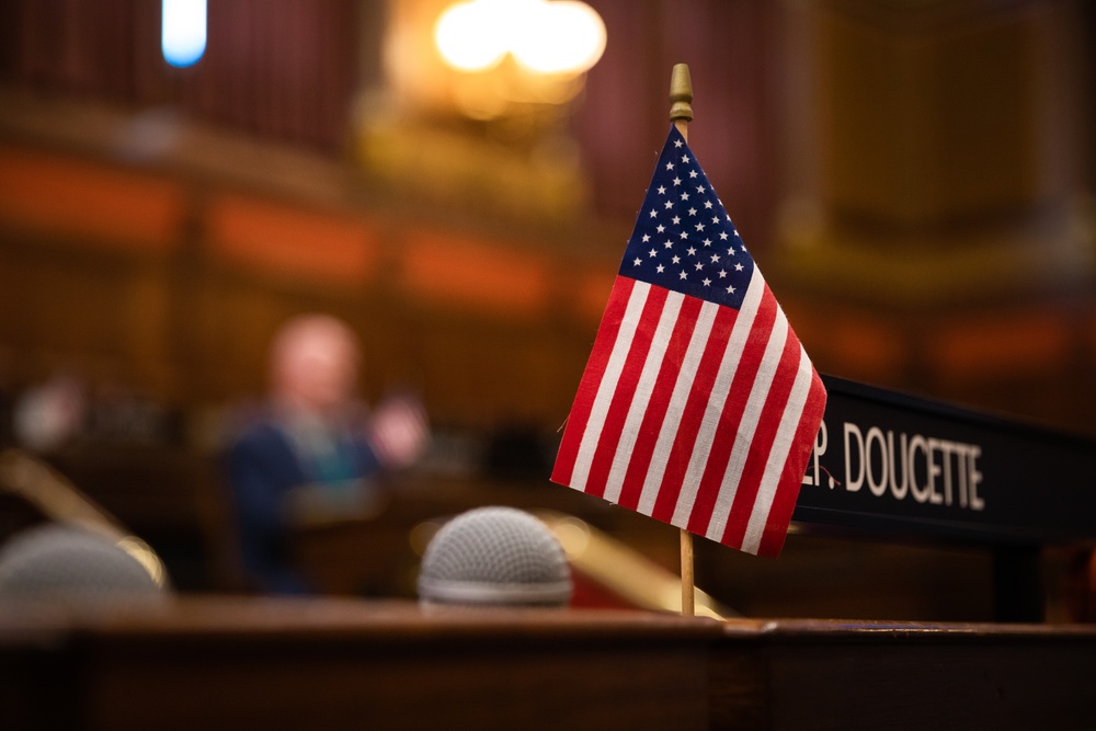 CT Air Guard Chaplain recites prayer for Connecticut General Assembly