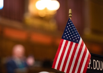 CT Air Guard Chaplain recites prayer for Connecticut General Assembly