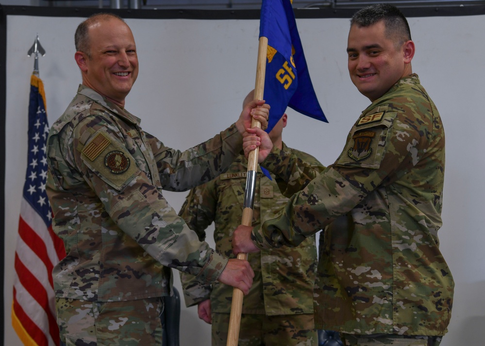 319th Security Forces Squadron change of command ceremony